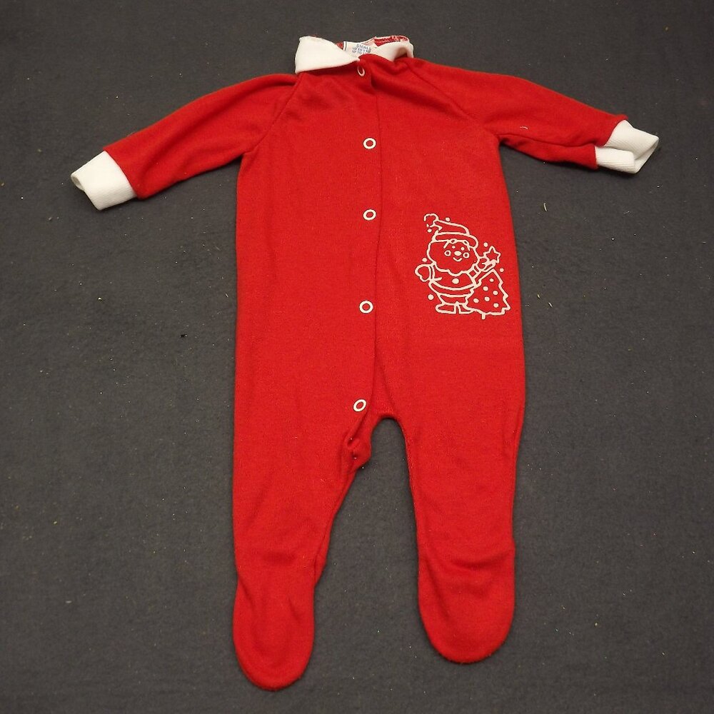 Vintage PLAYSKOOL BABY Christmas PJ Small - Up to 3 Months